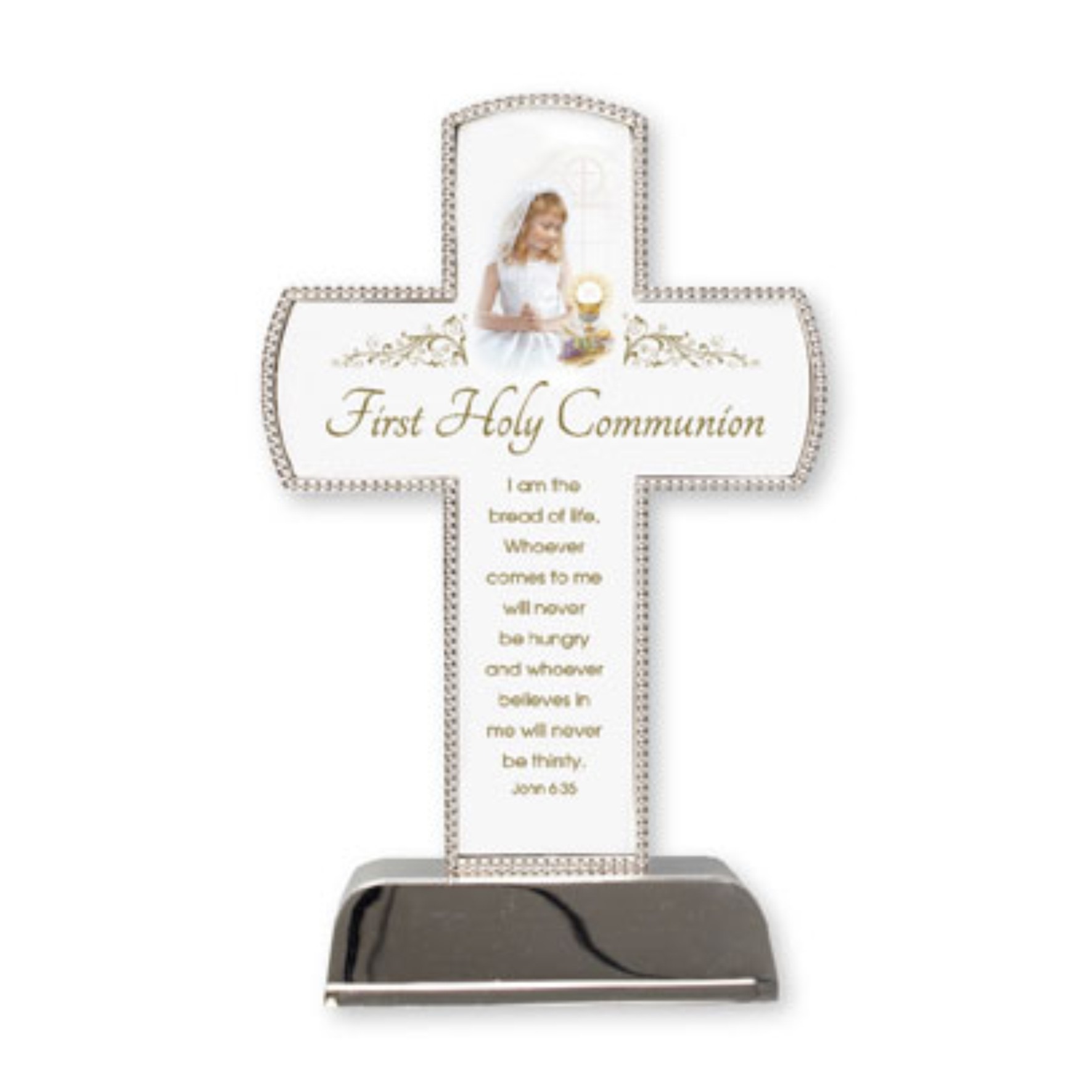 *ENGRAVED FREE WITH NAME & DATE* Girl's First Holy ...